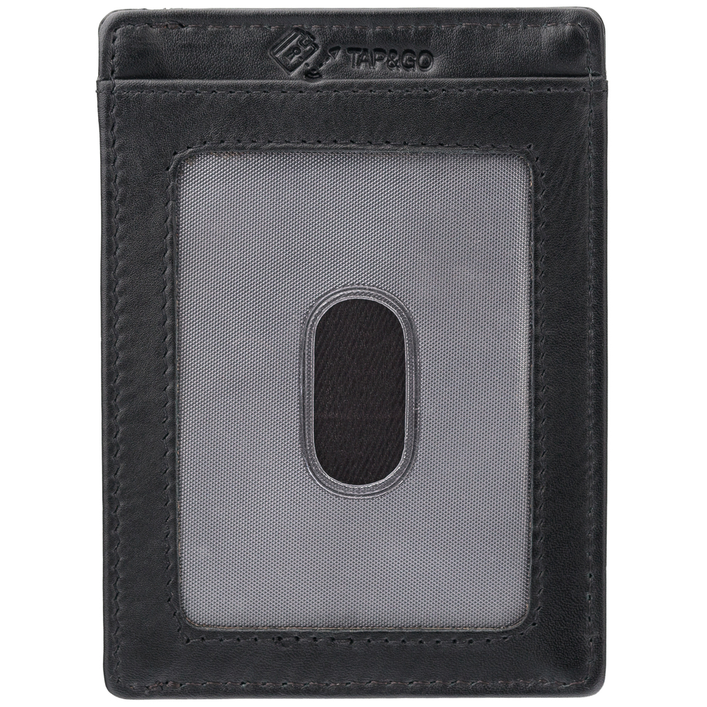 RFID Blocking Exclusive Hand Made Genuine Leather Card Holder (Black