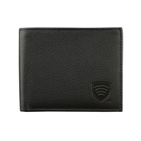 RFID Blocking mens genuine leather shielded billfold wallet