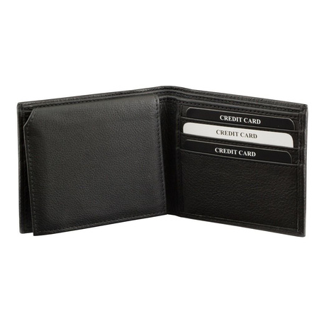 RFID Blocking mens genuine leather shielded billfold wallet