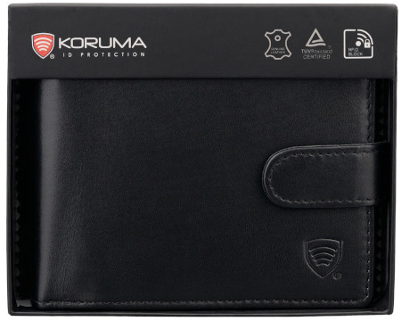 Black Leather RFID Wallet for 11-15 Cards with Coin Pocket and 3 ID Windows
