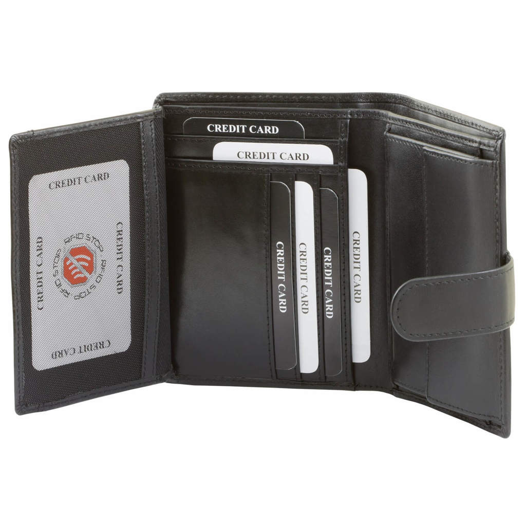 Identity protection wallet RFID STOP 100 genuine leather uk