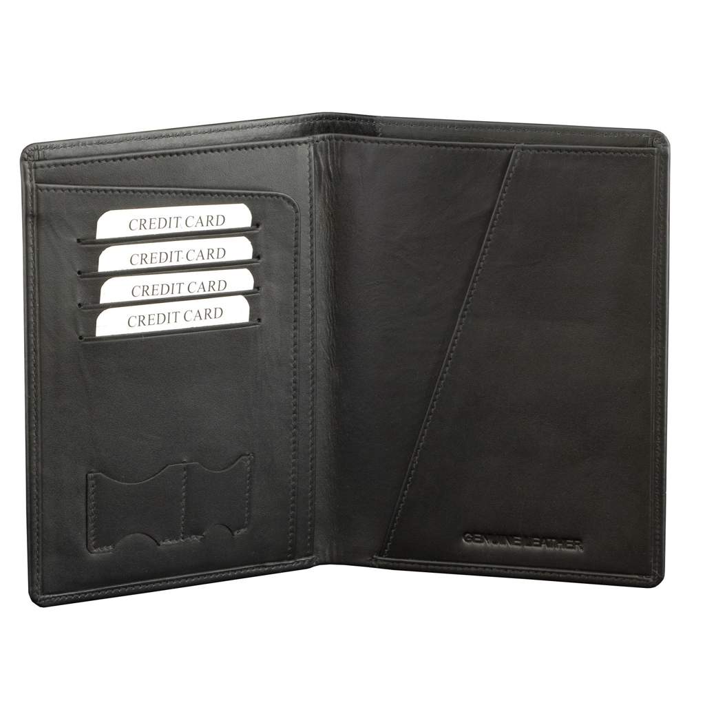 RFID shielding travel black wallet for your contactless documents