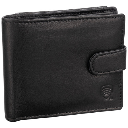 4 Card RFID Mens Wallet with Zipped Note Section 