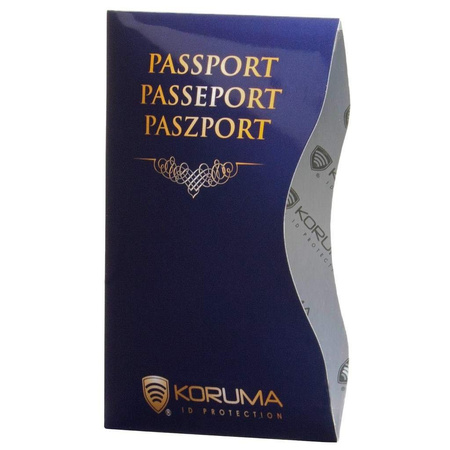 Koruma Biometric Passport Protector (Navy Blue)