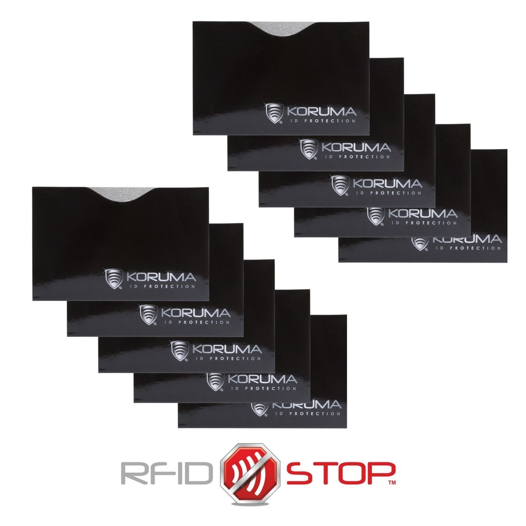Debit Card Back Protector Horizontal RFID blocking credit card sleeves (black with silver logo ...