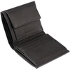 Black Leather RFID Wallet for 6 Cards with Coin Pocket and ID Window - SMALL - SM-900GBL