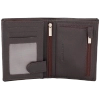 Brown Leather RFID Wallet for 6-10 Cards with Zipped Coin Pocket and Hidden Note Section