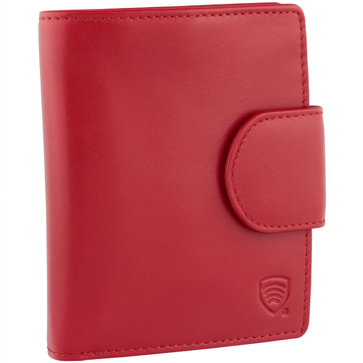Ladies RFID Wallet with Coin Pocket (Red)