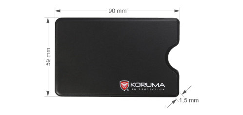 Hard Plastic RFID Blocking Card Sleeve (Black)