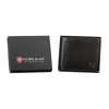 Black Italian Leather RFID Wallet for 14 Cards and ID – Single Billfold with Flap