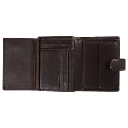 RFID blocking wallet - vertical (shiny brown)