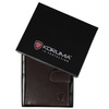 RFID blocking wallet - vertical (shiny brown)