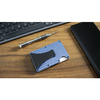 Carbon Fiber Card Holder with Money Clip (up to 12 Cards) - BLUE