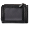 RFID blocking small zipper wallet (Black)