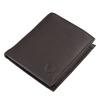 Brown Leather RFID Wallet for 6 Cards with Coin Pocket and ID Window - SMALL - SM-900GBR