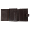 RFID blocking wallet - vertical (shiny brown)