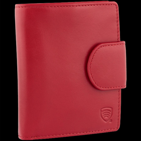 Ladies RFID Wallet with Coin Pocket (Red)