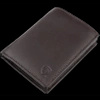 Brown Leather RFID Wallet for 6-10 Cards with Zipped Coin Pocket and Hidden Note Section