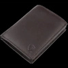Brown Leather RFID Wallet for 8-12 Cards with Coin Pocket and Hidden Note Section