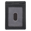 RFID Card Holder - 4 Card Slots - Note Section - ID Window - SLIM - Carbon Black