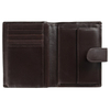 RFID blocking wallet - vertical (shiny brown)