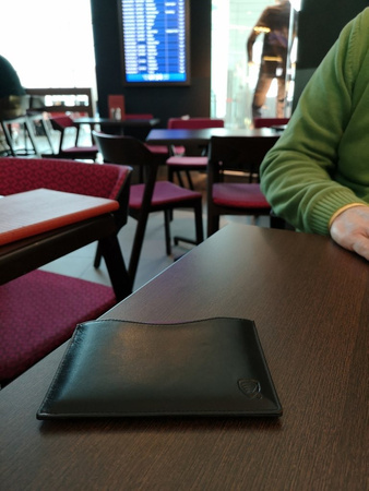 Leather Passport Cover with Extra Slip Pocket 