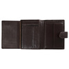 RFID blocking wallet - vertical (shiny brown)