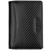 Slim leather wallet with RFID protection (black carbon)