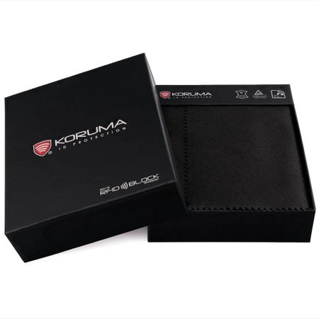 Black Leather RFID Wallet for 6-10 Cards with Zipped Coin Pocket and Hidden Note Section