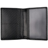 Slim leather wallet with RFID protection (black carbon)