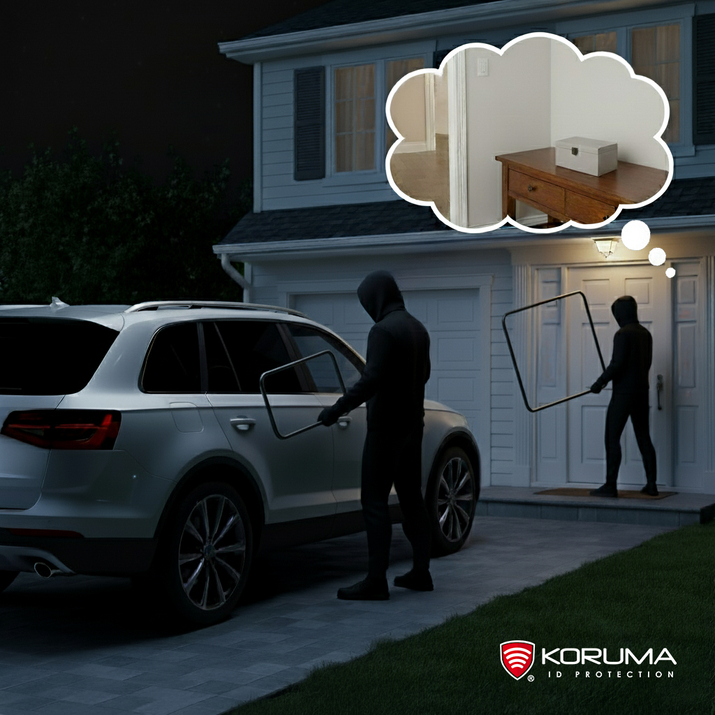 Car key Signal Blocker Box - Faraday Cage for Keyless Fobs (Black)