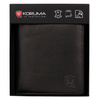Black Leather RFID Wallet for 6 Cards with Coin Pocket and ID Window - SMALL - SM-900GBL