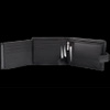 Carbon Black Leather RFID Wallet for 8-12 Cards with Coin Pocket and 3 ID Windows