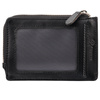 RFID blocking small zipper wallet (Black)