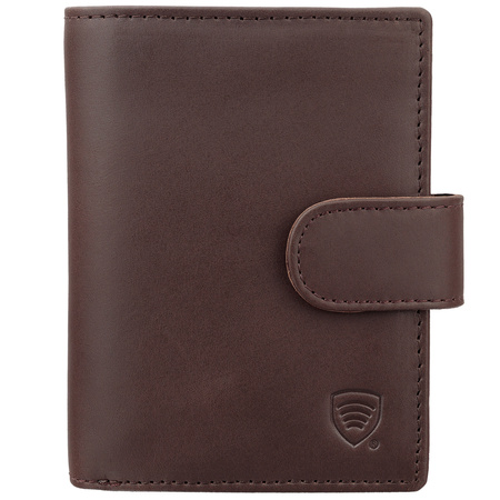 Brown Leather RFID Wallet for 11-15 Cards with Coin Pocket and 3 ID Windows