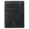 RFID Card Holder - 4 Card Slots - Note Section - ID Window - SLIM - Carbon Black