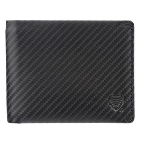 RFID blocking billfold wallet with ID window (Carbon Black)