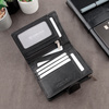 Black Leather RFID Wallet for 5-10 Cards with Zipped Coin Pocket and Zipped Note Section