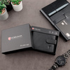 4 Card RFID Mens Wallet with Zipped Note Section 
