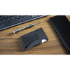 Carbon Fiber Card Holder with Money Clip (up to 12 Cards) - BLACK