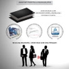 Brown Leather RFID Wallet for 6-10 Cards with Zipped Coin Pocket and Hidden Note Section