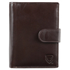 RFID blocking wallet - vertical (shiny brown)