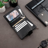 Black Leather RFID Wallet for 5-10 Cards with Zipped Coin Pocket and Zipped Note Section