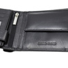 Black Leather RFID Wallet for 8-12 Cards with Coin Pocket and 3 ID Windows