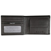 RFID blocking leather bifold wallet with coin pocket (brown)