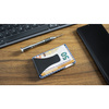 Carbon Fiber Card Holder with Money Clip (up to 12 Cards) - BLUE