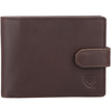 Brown Leather RFID Wallet for 8-12 Cards with Coin Pocket and 3 ID Windows - SM-905HBR