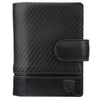 Black Leather RFID Wallet for 11-15 Cards with Coin Pocket and 3 ID Windows