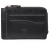 RFID blocking small zipper wallet (Black)