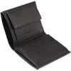 Black Leather RFID Wallet for 6 Cards with Coin Pocket and ID Window - SMALL - SM-900GBL